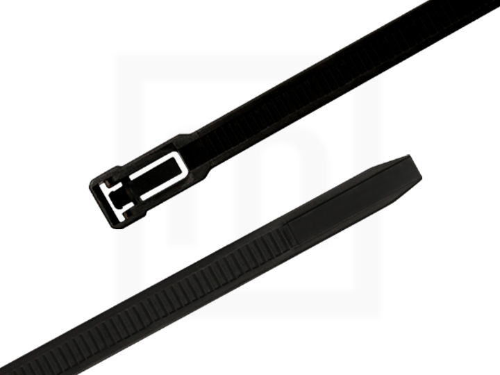Kabelbinder wiederlösbar, 7,5 x 150 mm schwarz, 100 Stück