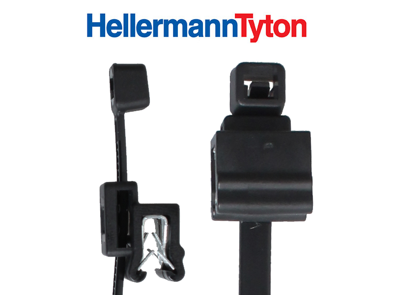 Hellermann Kabelbinder mit Edge-Clip, 3.5 x 150 mm schwarz, 100 Stück