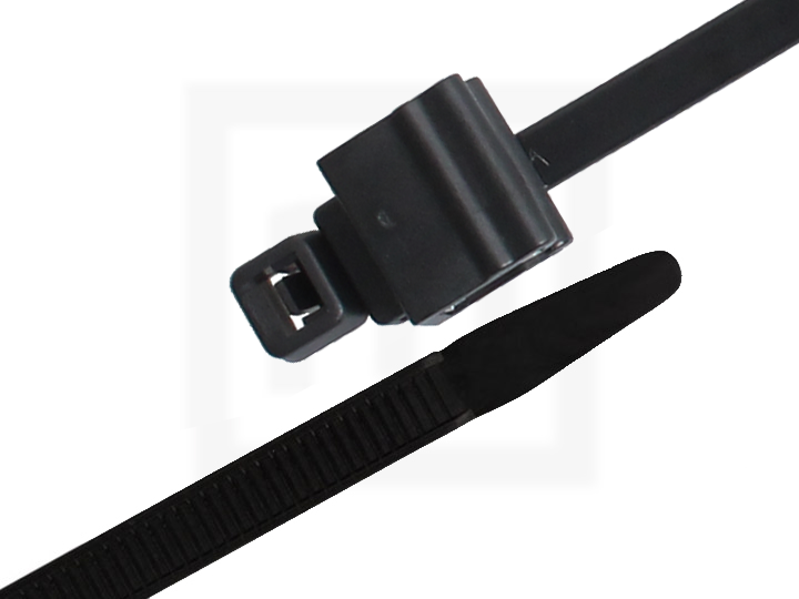 Kabelbinder mit Edge-Clip, 4,8 x 200 mm schwarz, 100 Stück