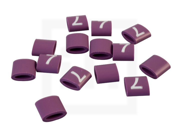 Bezeichnungsringe, 1,3 - 2,0 mm lila, 100 Stück