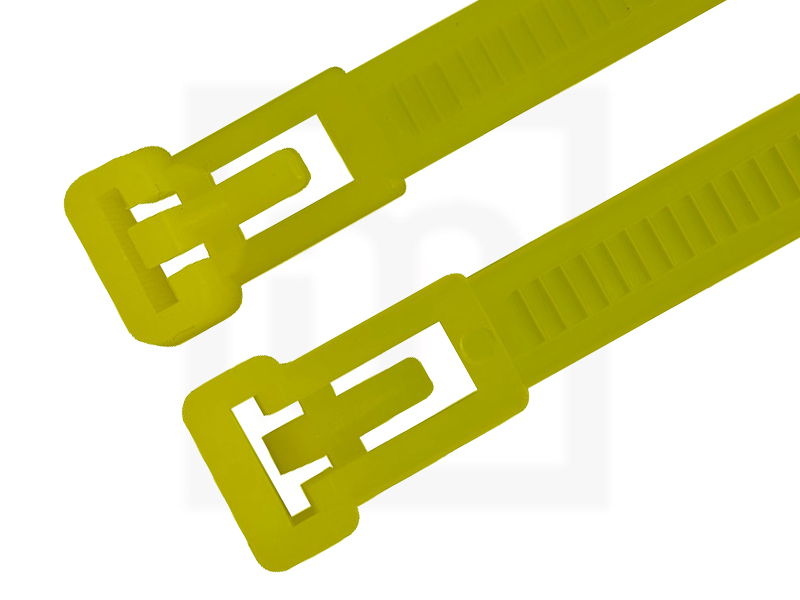 Kabelbinder wiederlösbar, 7,5 x 370 mm gelb, 100 Stück 