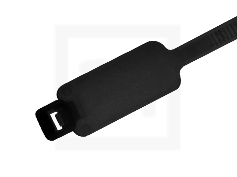 Kabelbinder mit Beschriftungsfeld, 4,8 x 200 mm schwarz, 100 Stück