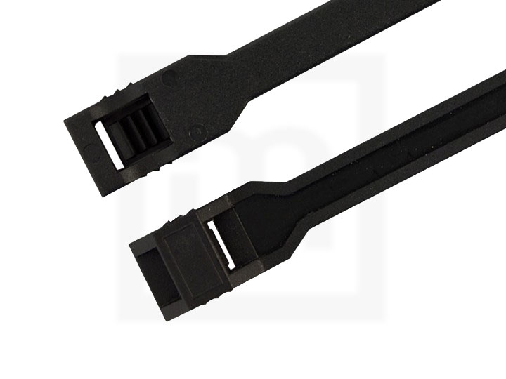 Kabelbinder mit Flachkopf, 6,0 x 180 mm schwarz, 100 Stück