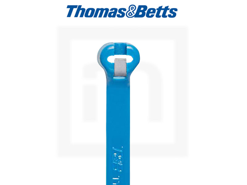 ABB Kabelbinder mit Stahlzunge, 2,3 x 92 mm blau, 1000 Stück