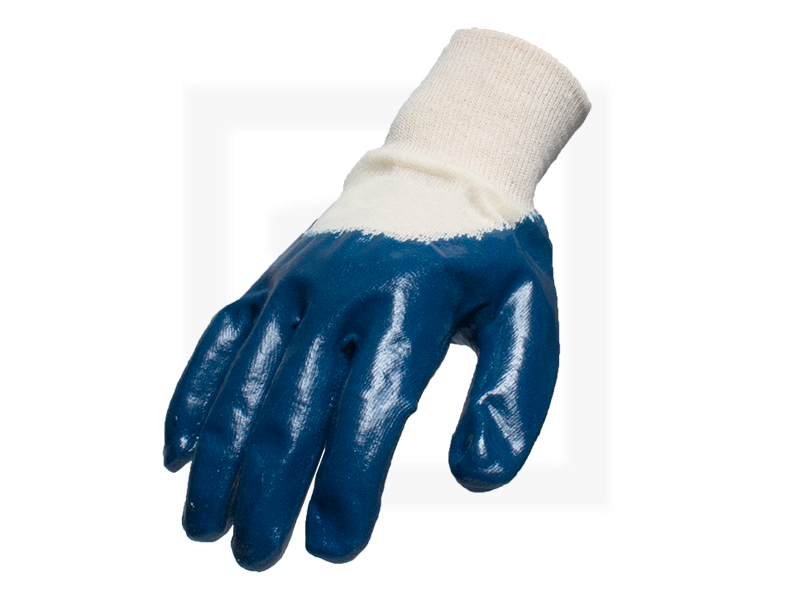 Handschuhe mit Nitrilbeschichtung - blau, Gr. 8