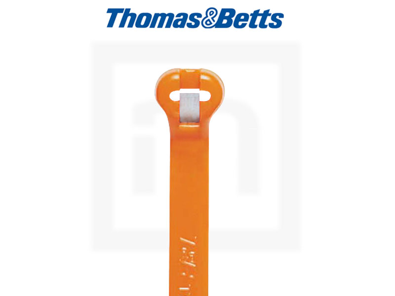 T&B Kabelbinder mit Stahlzunge, 4,8 x 186 mm orange, 1000 Stück
