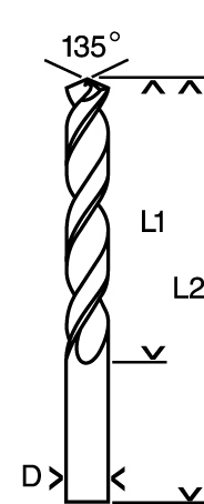 HSS-TIN Spiralbohrer, 1,0 x 34 mm