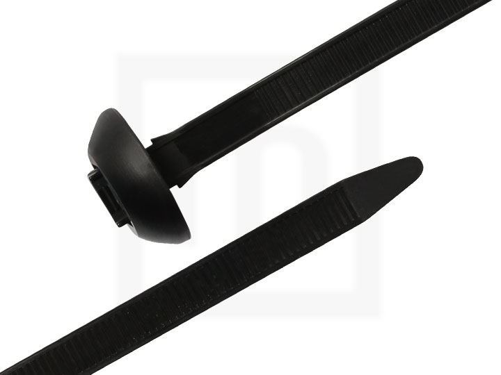 Kabelbinder für Einlochmontage, 7,6 x 280 mm schwarz, 100 Stück