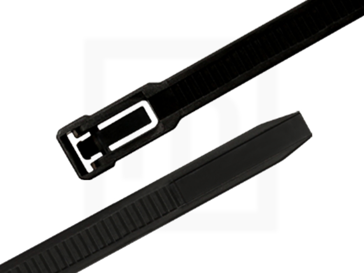 Kabelbinder wiederlösbar, 7,5 x 200 mm schwarz, 100 Stück