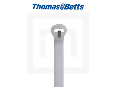 T&B Kabelbinder mit Stahlzunge, 4,8 x 186 mm weiß, 1000 Stück  