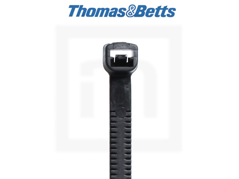 T&B Kabelbinder mit abklemmbarem Ende, 4,7 x 181 mm schwarz, 50 Stück
