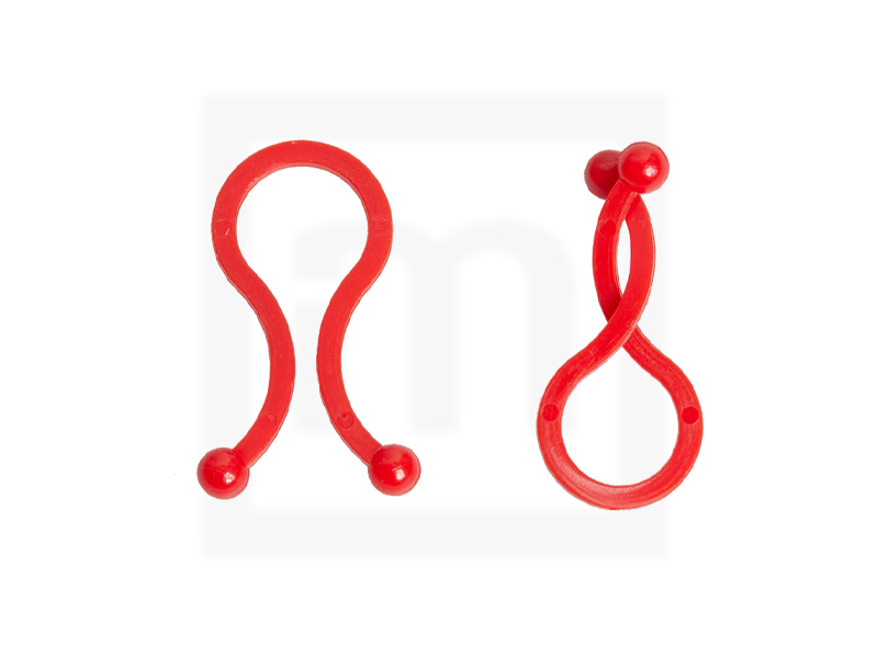 Kugelbinder, 6 mm rot, 100 Stück