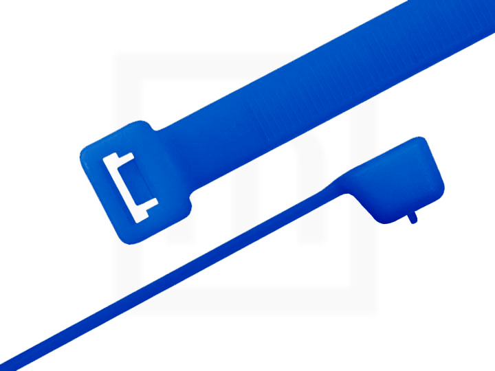 Kabelbinder wiederlösbar, 4,8 x 200 mm blau, 100 Stück