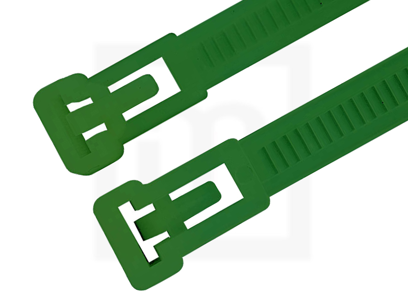Kabelbinder wiederlösbar, 7,5 x 370 mm grün, 100 Stück