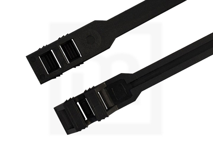 Kabelbinder mit Flachkopf, 9,0 x 260 mm schwarz, 100 Stück