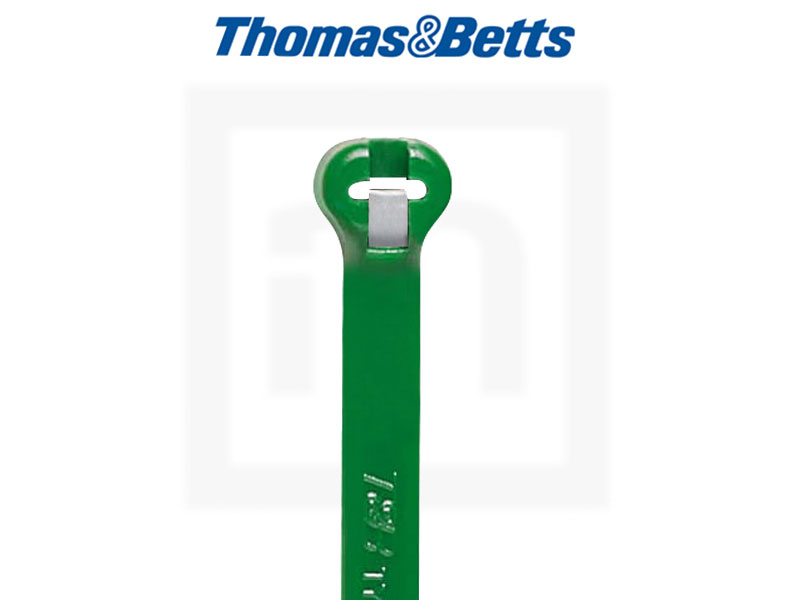 T&B Kabelbinder mit Stahlzunge, 4,8 x 361mm grün, 1000 Stück  