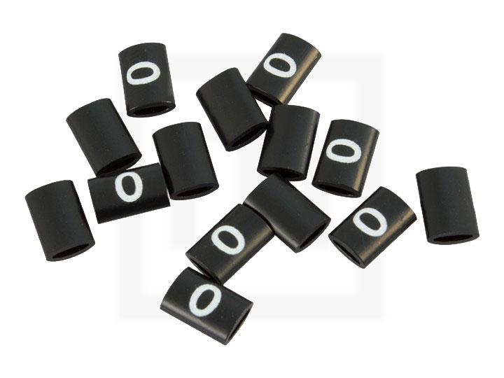 Bezeichnungsringe, 1,3 - 2,0 mm schwarz, 100 Stück