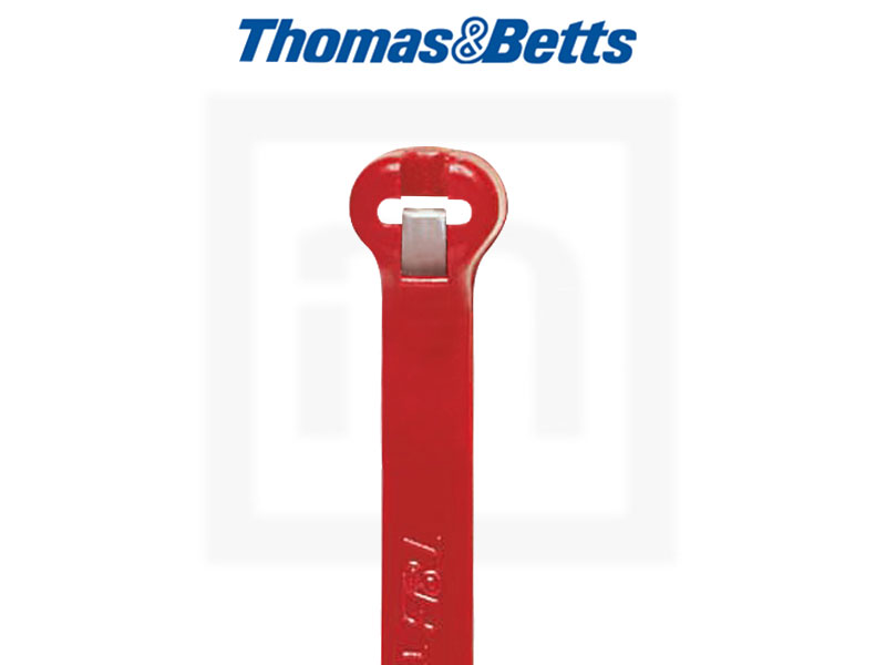 T&B Kabelbinder mit Stahlzunge, 3,6 x 208 mm rot, 1000 Stück