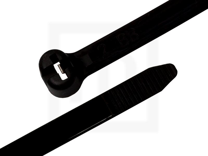 Kabelbinder mit Metallzunge, 7,6 x 376 mm schwarz, 100 Stück