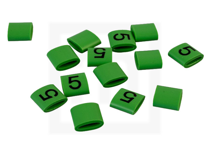 Bezeichnungsringe, 4,2 - 6,6 mm grün, 100 Stück
