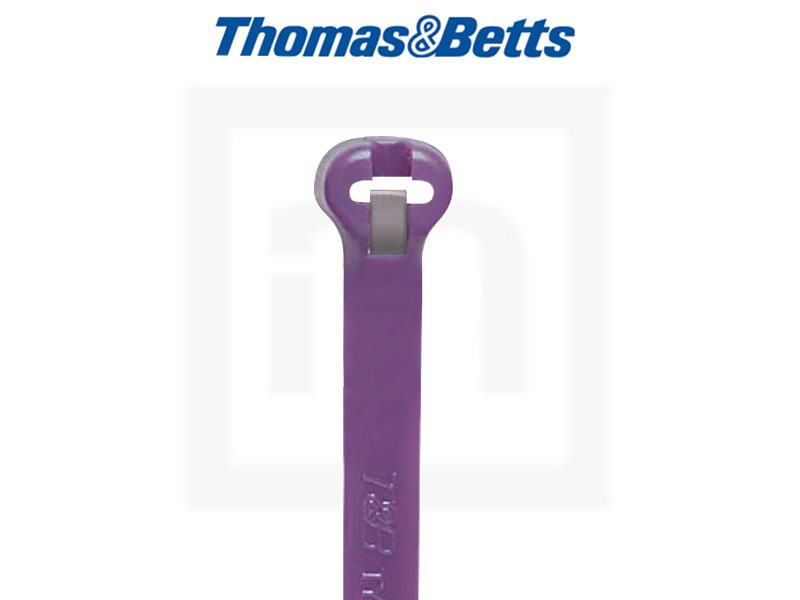T&B Kabelbinder mit Stahlzunge, 3,6 x 140 mm violett, 1000 Stück