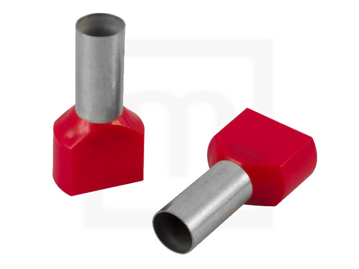 Aderendhülsen zweifach isoliert, 1,5 mm² 16 mm, 100 Stück