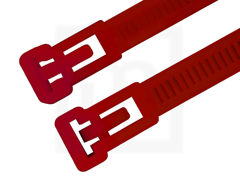 Kabelbinder wiederlösbar, 7,5 x 370 mm rot, 100 Stück