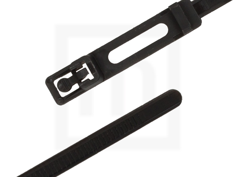 Kabelbinder wiederlösbar, außenverzahnt, 7,8 x 200 mm schwarz 100 Stück