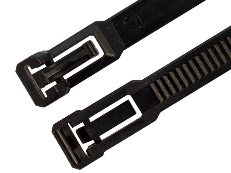 Kabelbinder wiederlösbar, 7,5 x 150 mm schwarz, 100 Stück