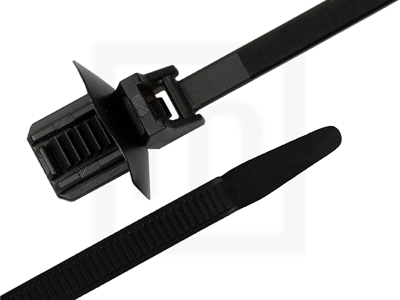 Kabelbinder mit Lamellenfuß oval klein, 4,8 x 165 mm schwarz, 100 Stück