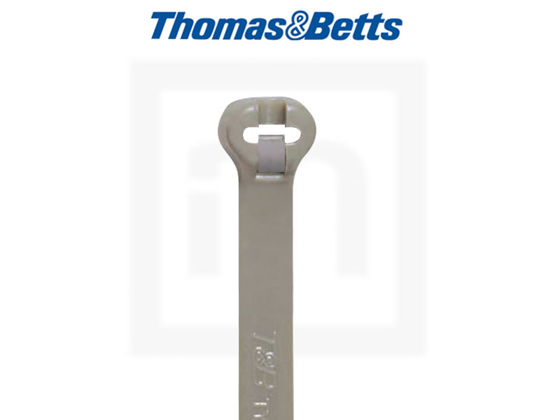 T&B Kabelbinder mit Stahlzunge, 3,6 x 284 mm grau, 1000 Stück 