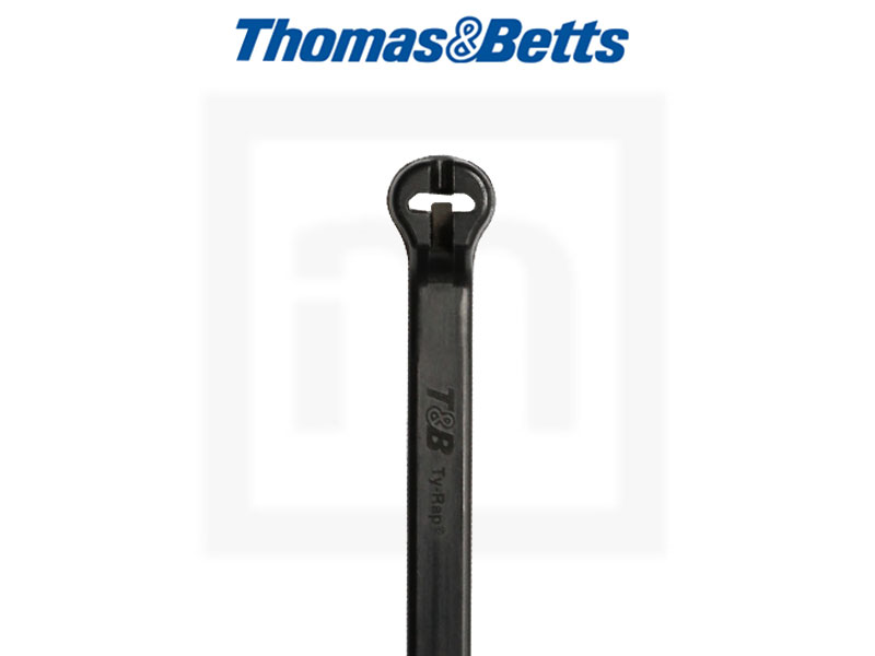 T&B Kabelbinder mit Stahlzunge, 2,4 x 92 mm hitzestabilisiert, UV-beständig 1000 Stück