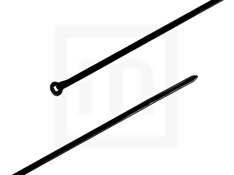 Kabelbinder mit Metallzunge, 2,5 x 100 mm schwarz, 100 Stück