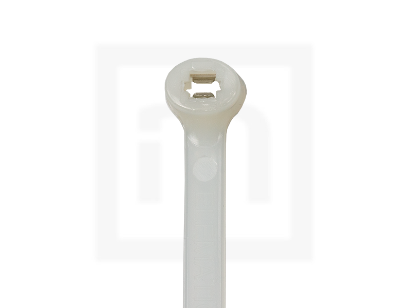 Kabelbinder mit Doppel-Metallzunge - natur, 4,5 x 360 mm - 100 Stück