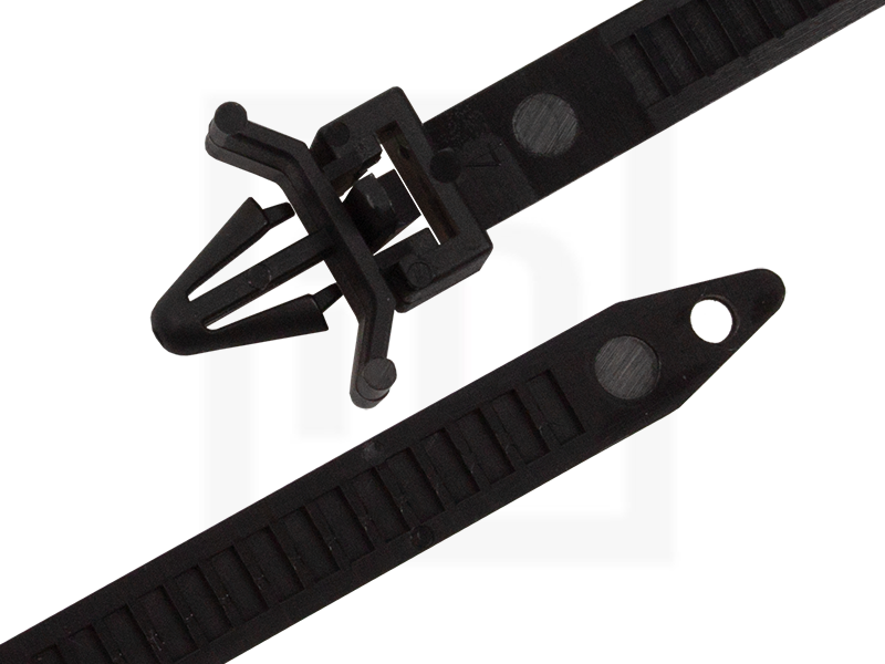 mit Steckfuß - wiederlösbar, 7,6 x 150 mm schwarz, 100 Stück - außenverzahnt