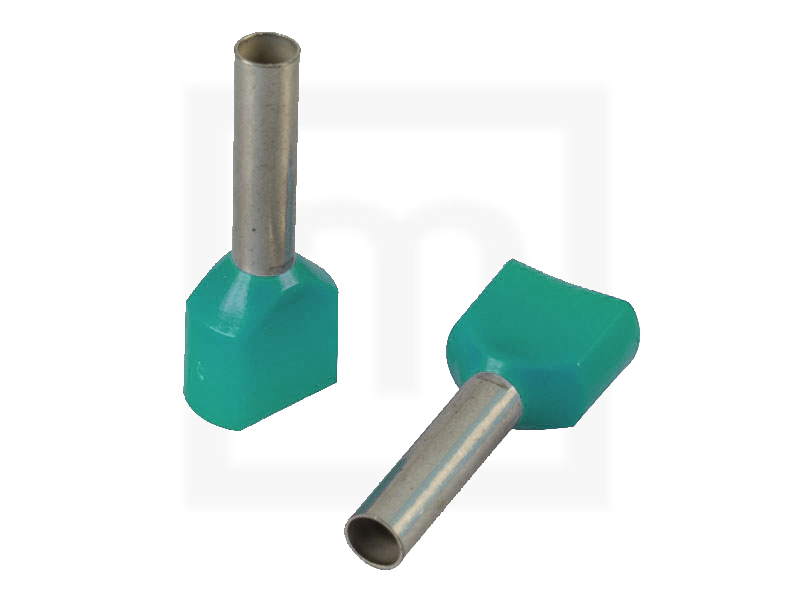 Aderendhülsen zweifach isoliert, 0,34 mm² 15 mm, 100 Stück