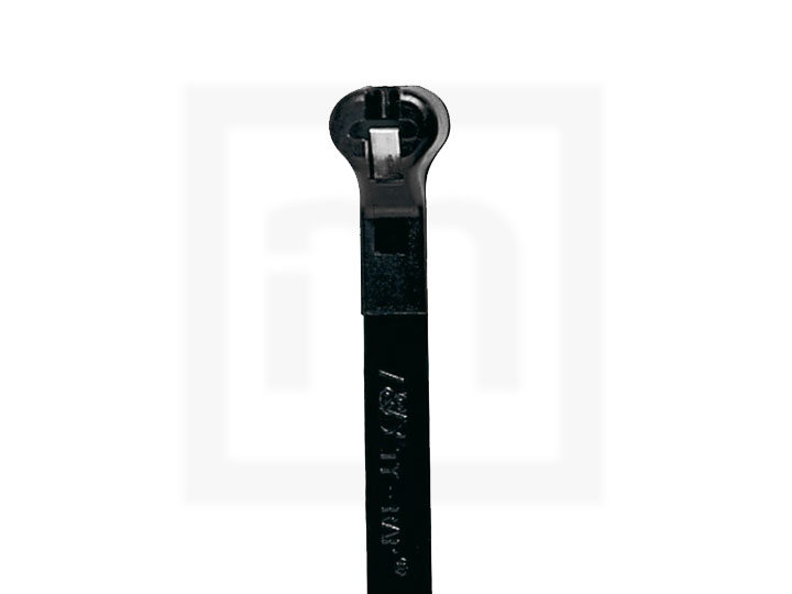ABB Kabelbinder mit Stahlzunge, 7,0 x 457 mm schwarz, 50 Stück